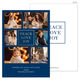 Navy Peace Love Joy Gold Foil Holiday Photo Cards Image 4 of 6